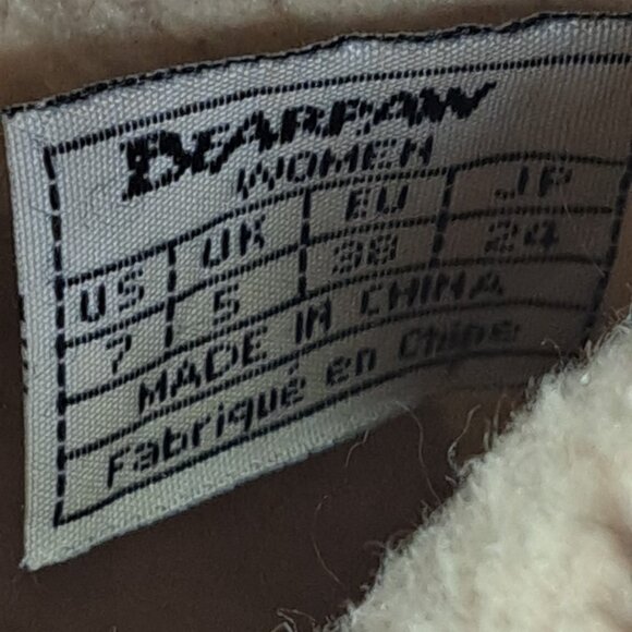 BEARPAW Suede Women's Pull-on Ankle Bootie with Wool Sheepskin Lining Size 7 - Picture 8 of 9